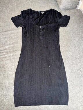 Divided Black Mini Dress Size Medium Like New